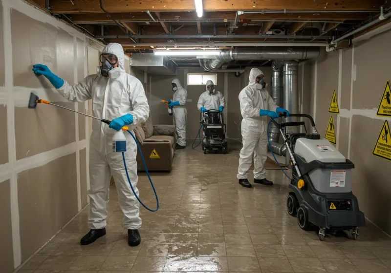 Basement Moisture Removal and Structural Drying process in Tazewell County, VA